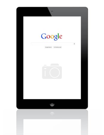 Foto de Google búsqueda en la tableta - Imagen libre de derechos