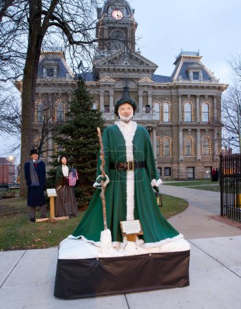 Foto de Cambridge Ohio Iluminación de Navidad - Imagen libre de derechos