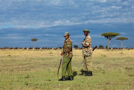 Foto de Vista de Masai Mara Rangers - Imagen libre de derechos