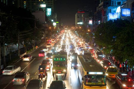 Photo for Bangkok traffic jam background - Royalty Free Image