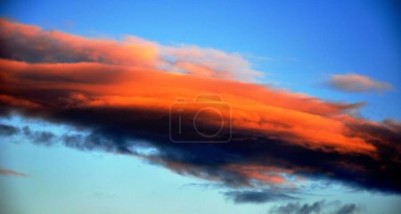 Photo for Ankorian sky with orange clouds - Royalty Free Image