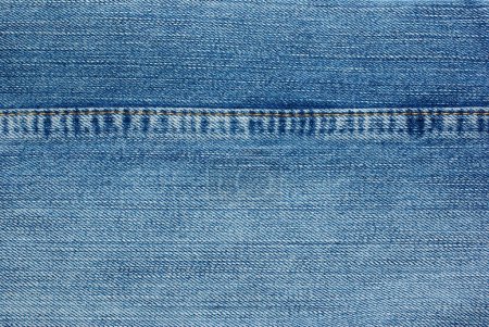 Photo for Blue jeans with yellow stitches background - Royalty Free Image