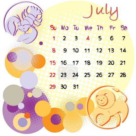 Téléchargez les photos : Juillet 2012 illustration des vacances - en image libre de droit