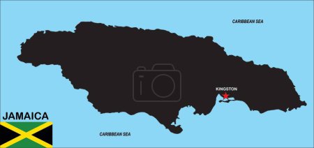 Photo for Jamaica map close up - Royalty Free Image