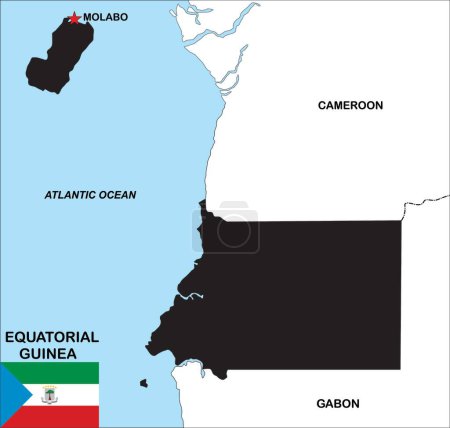 Téléchargez les photos : Carte de Guinée équatoriale de près - en image libre de droit