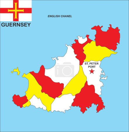 Photo for Guernsey map close up - Royalty Free Image