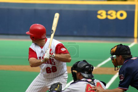 Téléchargez les photos : "Scranton Wilkes Barre Red Barons batteur Jim Rushford ". Concept de jeu de baseball - en image libre de droit