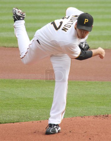 Photo for "Charlie Morton of the Pittsburgh Pirates". Baseball Game Concept - Royalty Free Image