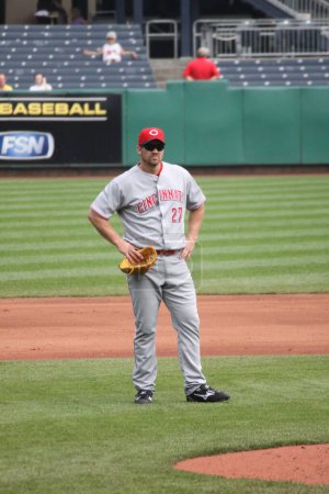 Photo for "Scott Rolen of the Red". Baseball Game Concept - Royalty Free Image