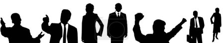 Photo for Vector silhouette of business people - Royalty Free Image