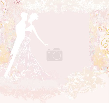 Photo for Ballroom dancers - invitation background texture - Royalty Free Image