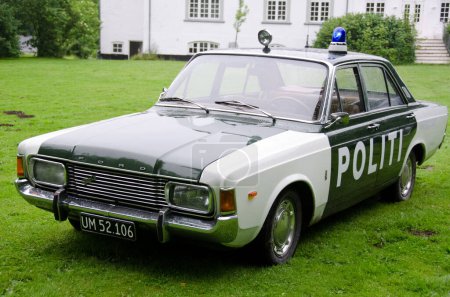 Photo for Old police car outdoors - Royalty Free Image