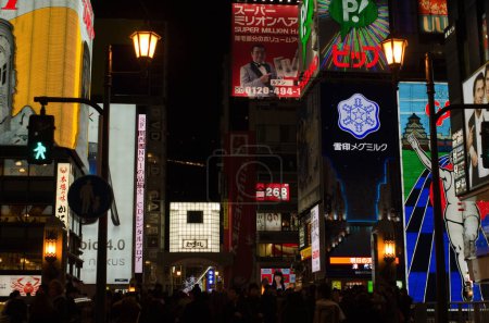 Photo for Advertisements in Osaka at night - Royalty Free Image
