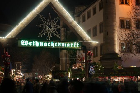 Foto de Mercado de Navidad en Stuttgart Alemania - Imagen libre de derechos