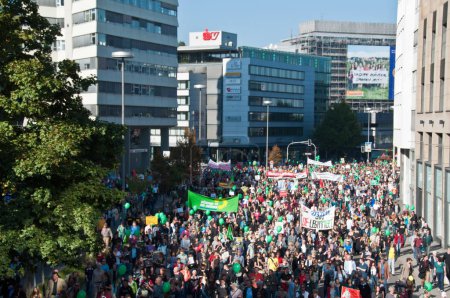 Photo for Stuttgart - Oct 09, 2010: Demonstration against S21 project - Royalty Free Image