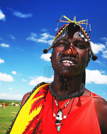 Photo for African man of Masai Mara tribe - Royalty Free Image