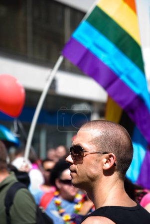 Photo for Day time shot of pride parade in Prague - Royalty Free Image