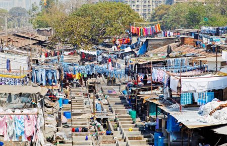 Photo for Scene from viewing galley Dhobhi Ghat Bombay - Royalty Free Image