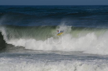 Photo for Manuel Centeno during the the National Open Bodyboard Championsh - Royalty Free Image
