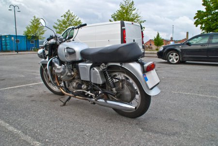 Téléchargez les photos : Gros plan de moto vintage - en image libre de droit