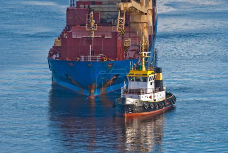 Photo for Tug herbert meets bbc europe in the fjord - Royalty Free Image