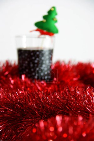 Photo for Cocktail in christmas decor, close-up - Royalty Free Image