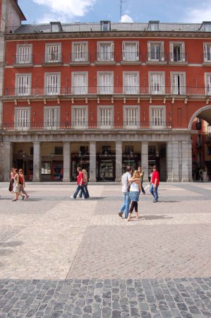 Photo for People on Plaza Mayor, madrid - Royalty Free Image