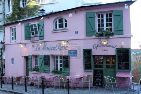 Foto de Restaurante La Maison Rose en Montmartre en París - Imagen libre de derechos
