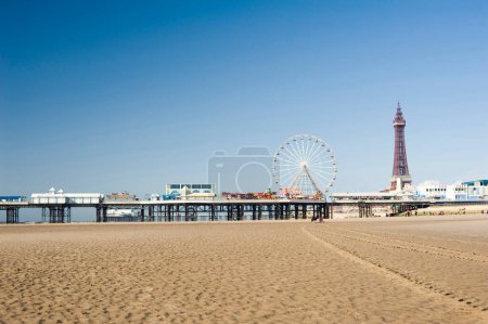 Photo for Blackpool Beach at daytime - Royalty Free Image