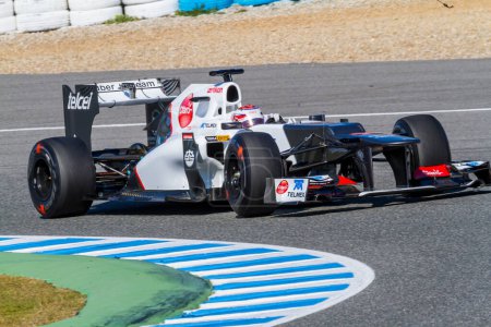 Foto de Equipo Sauber F1, Kamui Kobayashi, 2012 - Imagen libre de derechos
