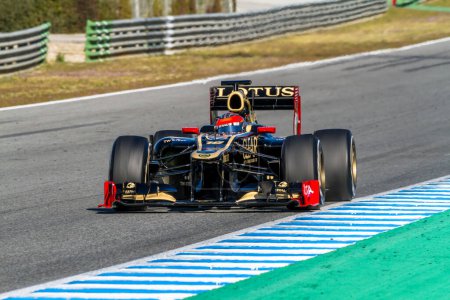 Foto de Equipo Lotus Renault F1, Romain Grosjean, 2012 - Imagen libre de derechos