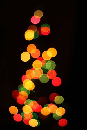 Foto de Luces de Navidad como árbol de Navidad - Imagen libre de derechos