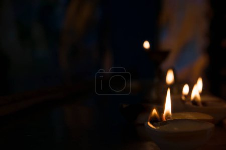 Photo for Candles on dark background, halloween concept - Royalty Free Image