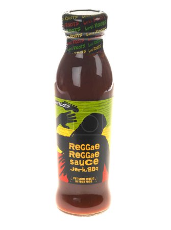 Photo for Bottle Reggae Reggae Jerk BBQ Sauce - Royalty Free Image