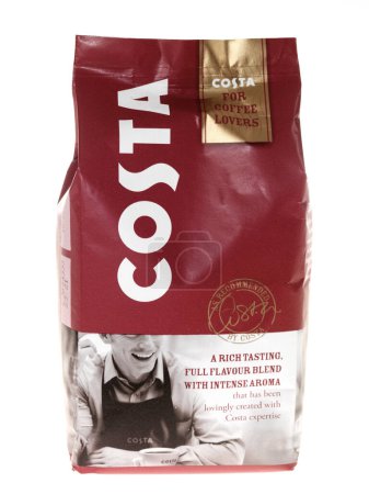 Photo for Bag of Costa Ground Coffee on white background - Royalty Free Image