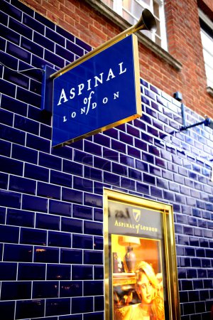 Photo for Aspinal Shop Front on city street in Great britain - Royalty Free Image