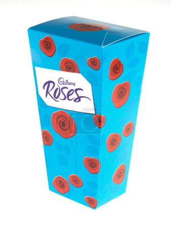 Photo for Box of Roses Chocolates on white background - Royalty Free Image