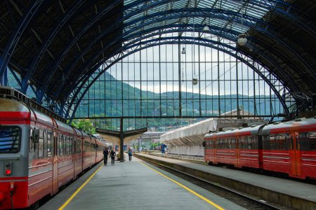 Téléchargez les photos : Gare ferroviaire de Bergen, Norvège - en image libre de droit