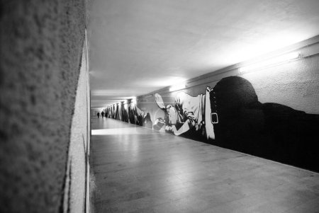 Téléchargez les photos : Street art en noir et blanc - en image libre de droit