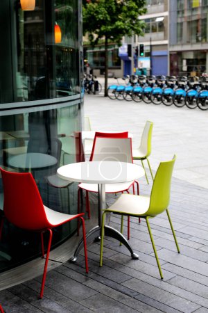 Photo for Outside Seating, colorful picture - Royalty Free Image
