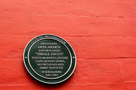 Photo for Don Arden Wall Plaque Carnaby Street London - Royalty Free Image