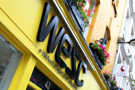 Photo for WESC Shop Sign Carnaby Street London - Royalty Free Image