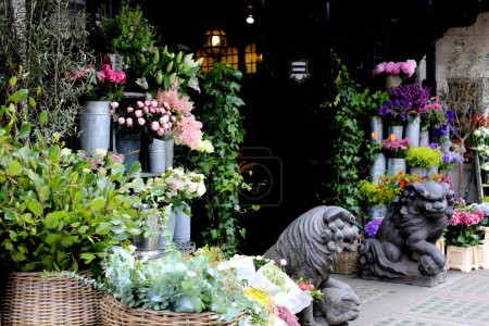 Photo for Flower Shop Great Marlbourgh Street London - Royalty Free Image