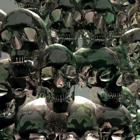 Photo for Metal Skulls, colorful picture - Royalty Free Image