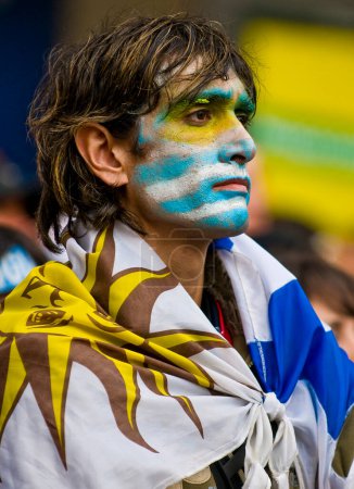 Foto de Copa del Mundo 2010 en Montevideo Uruguay - Imagen libre de derechos
