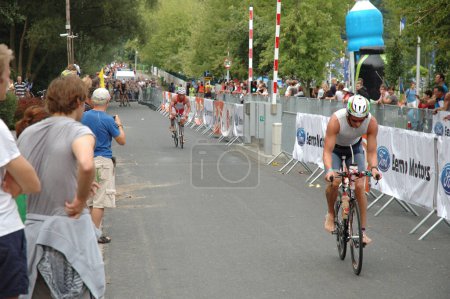 Téléchargez les photos : Cycling at Triathlon on Malta in Poznan Poland (04.08.2013) - en image libre de droit