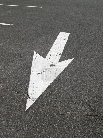 Foto de Flecha sobre un pavimento - Imagen libre de derechos
