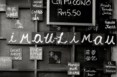 Photo for Chalkboard menu in cafe - Royalty Free Image