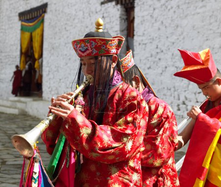 Foto de Plano escénico de Paro Tsechu - Reino de Bután - Imagen libre de derechos