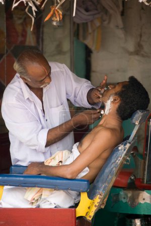 Photo for Village Barber - Tamil Nadu - India - Royalty Free Image